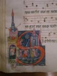 Sezione di Gubbio, iniziale miniata da libro liturgico